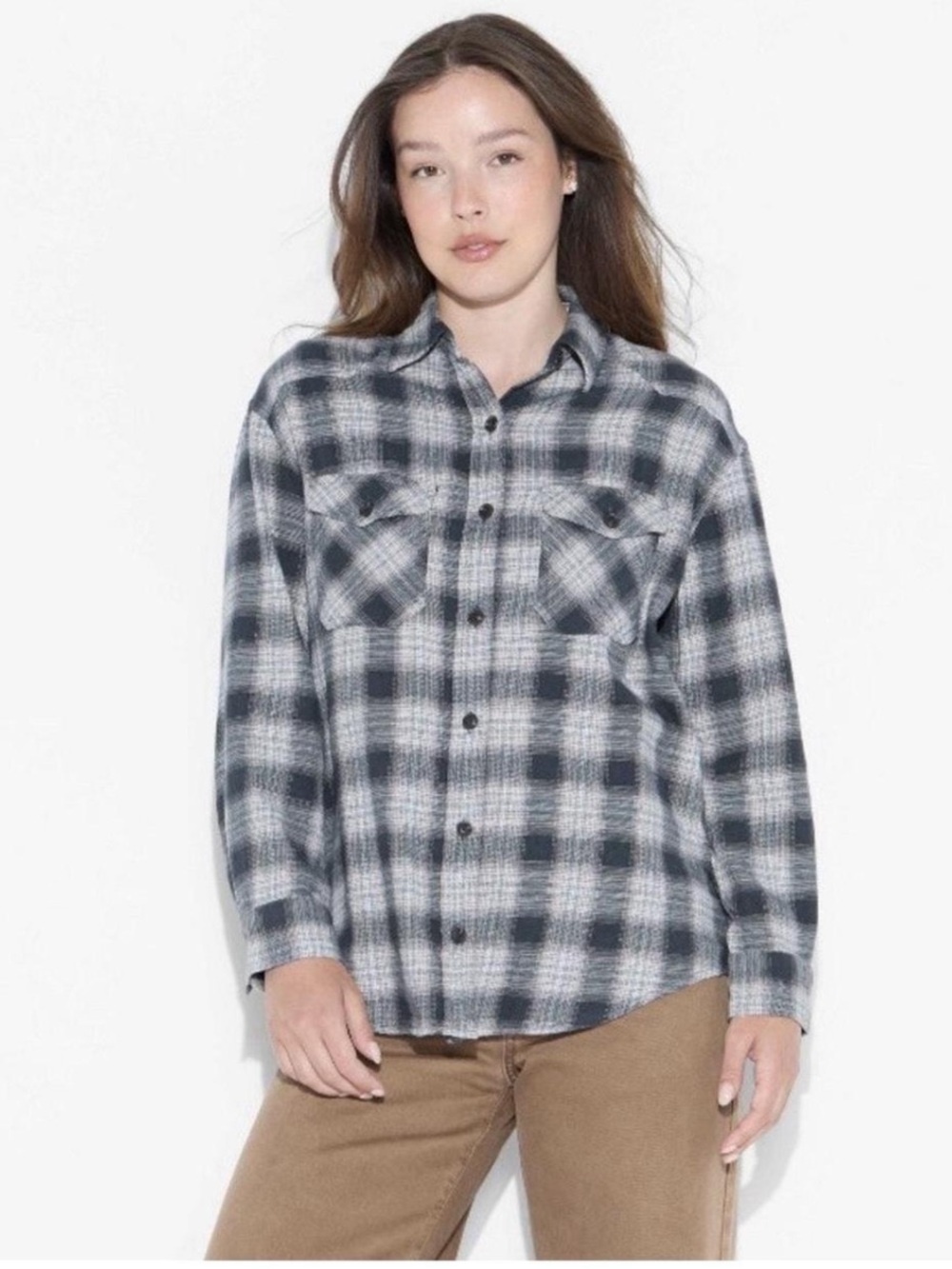 Wild Fable Gray Plaid Shirt🖤